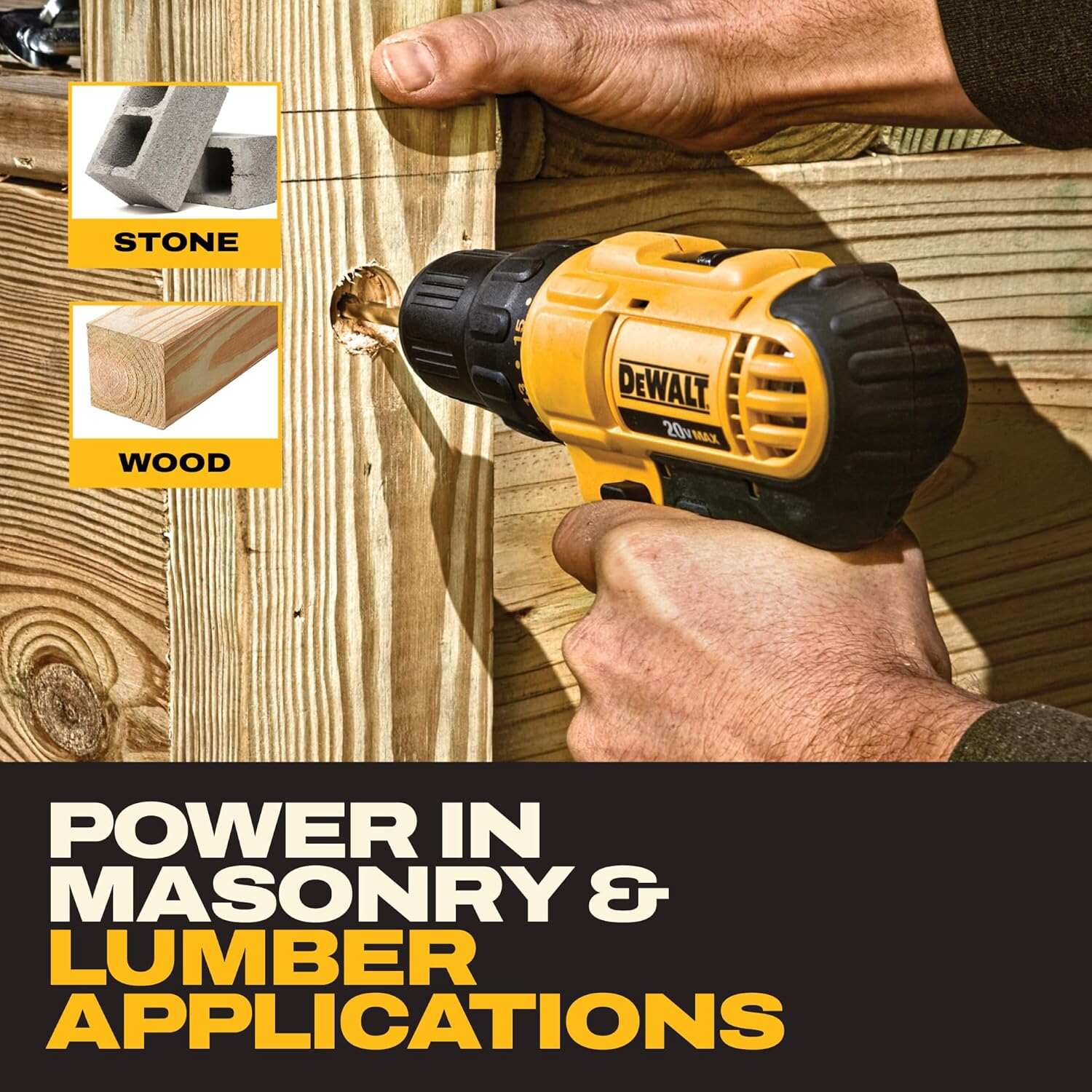 Cordless Drill and Impact Driver, Power Tool Combo Kit , Includes 2 Batteries, Charger and Bag (DCK240C2)