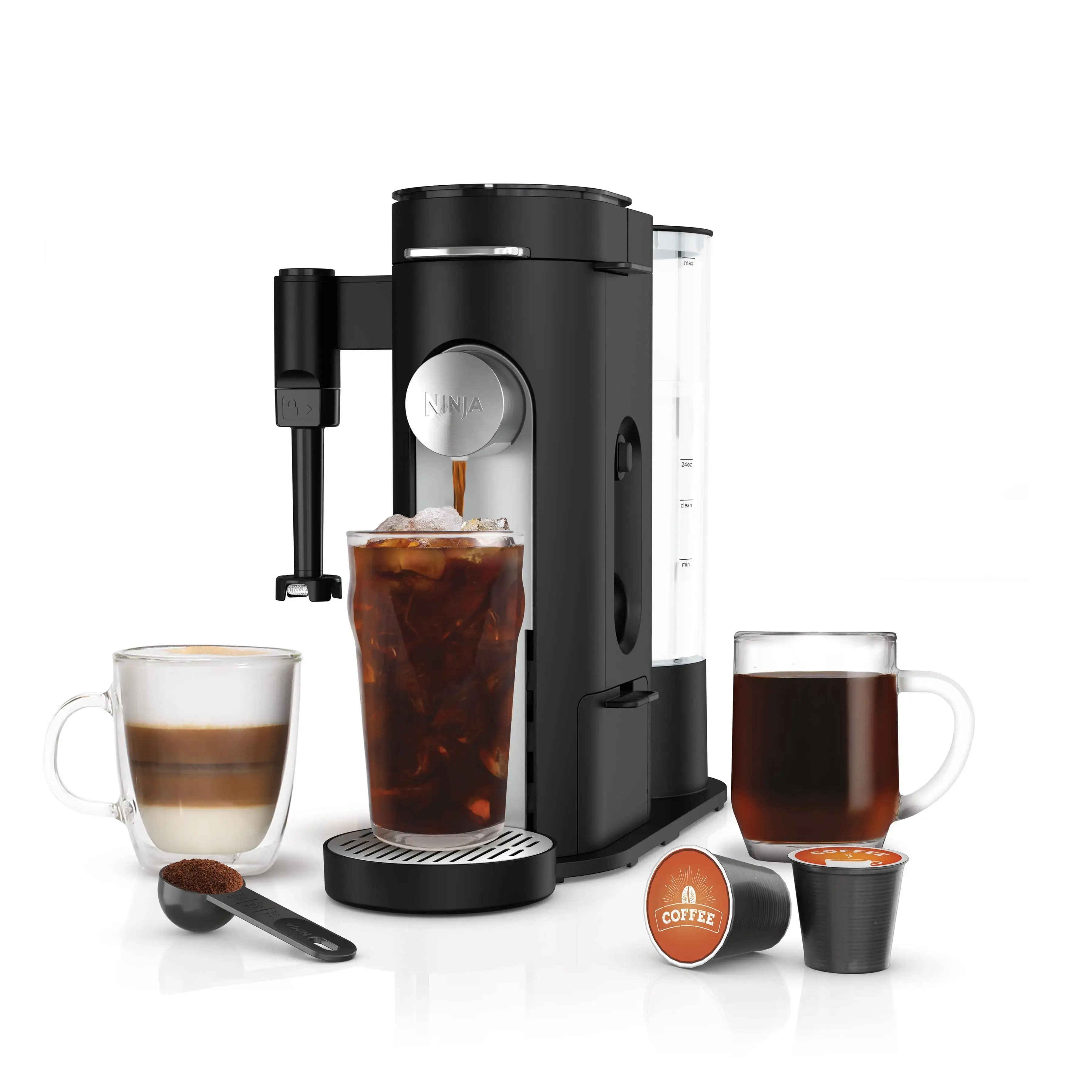 Single-Serve Pods & Grounds Specialty Coffee Maker Black - PB051