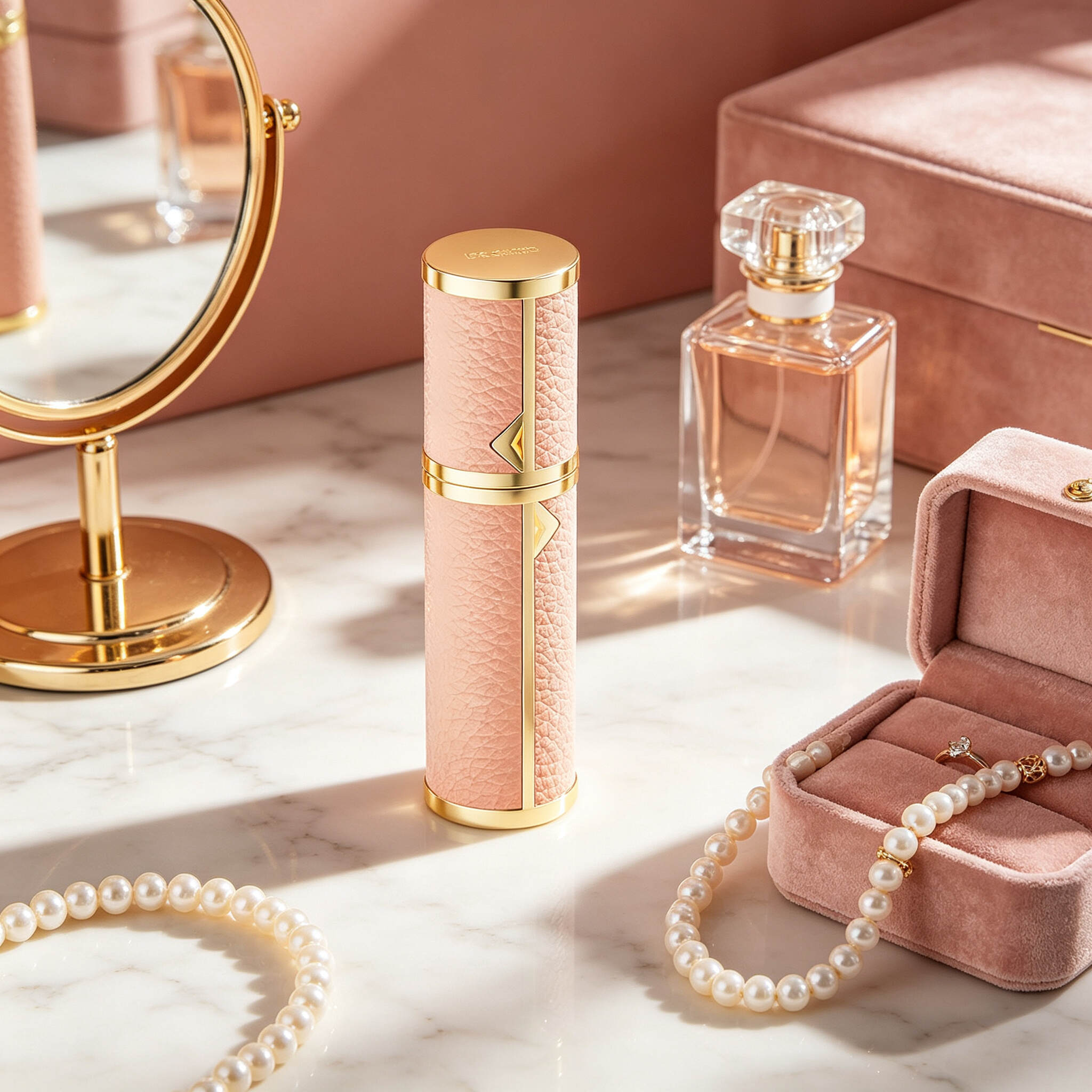 The bottom of the perfume bottle features a high-end pump for convenient and portable travel use