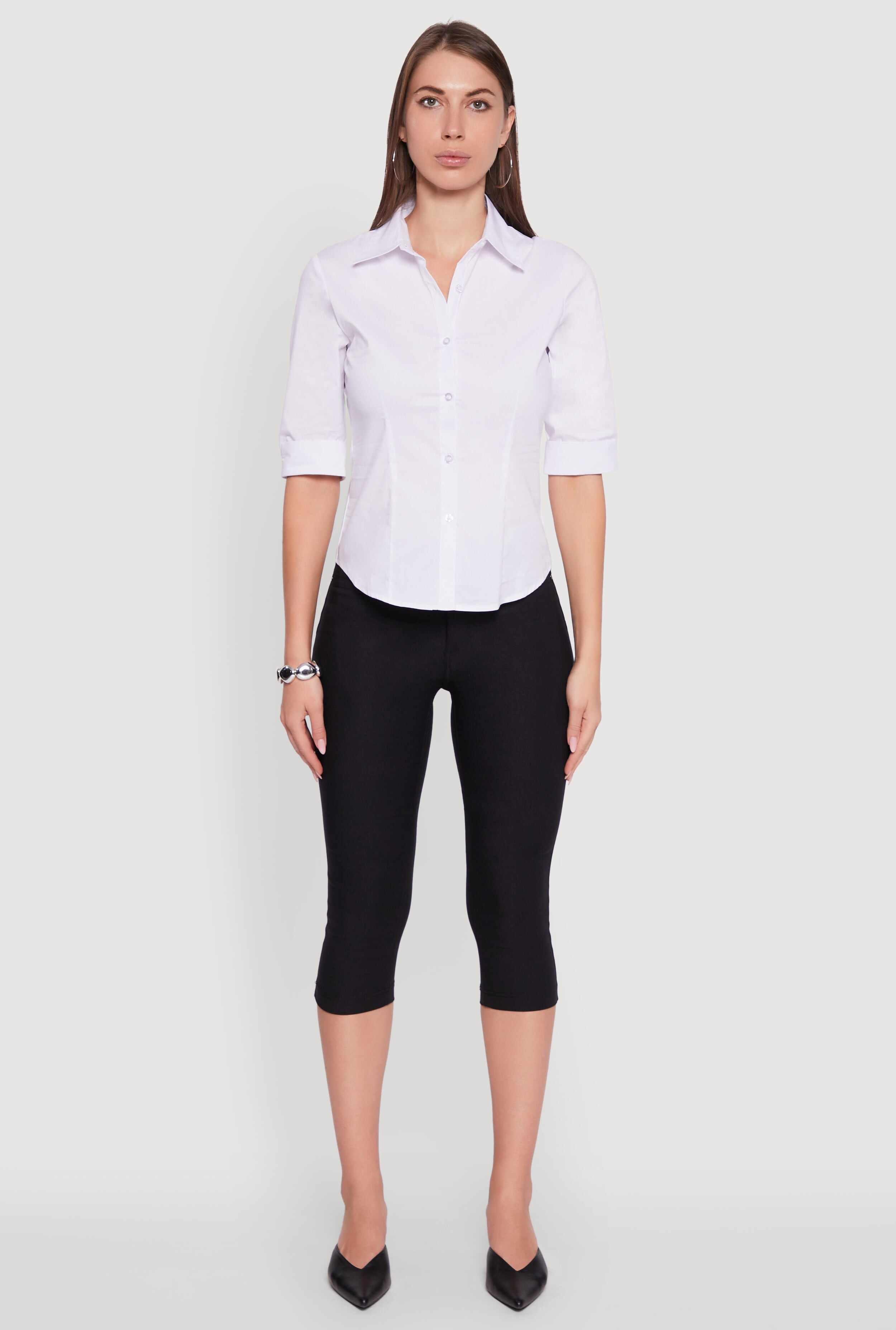 Collared Button Front Shirt