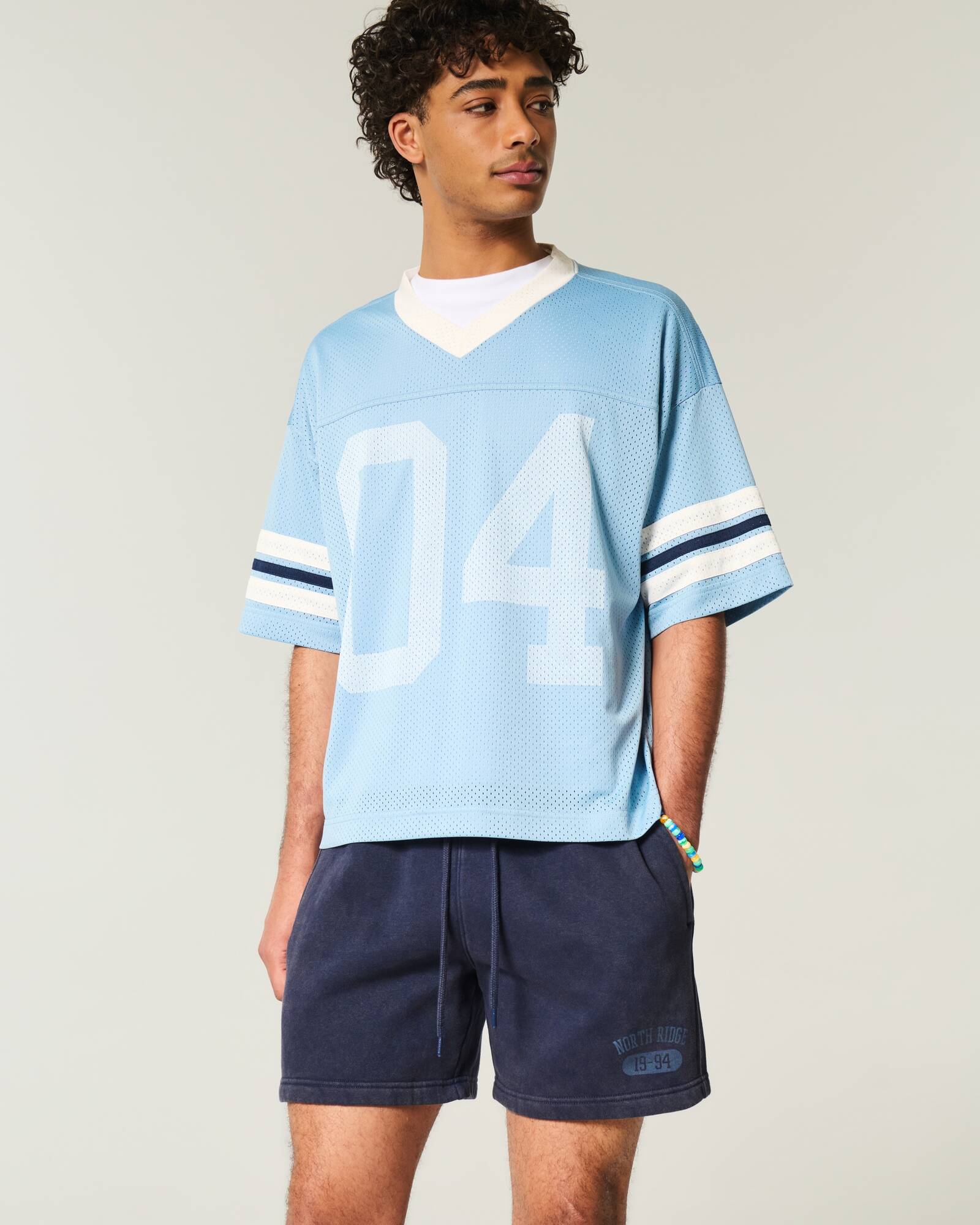 Mid-Thigh Camo Loose Fleece Shorts