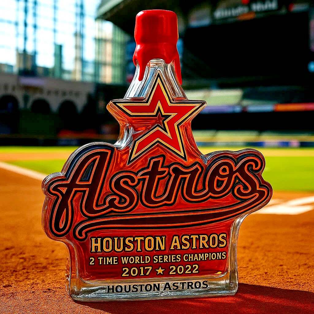 Houston Astros Team Honor Limited Edition Whiskey Bottle