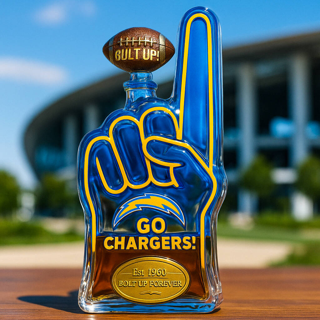 Los Angeles Chargers limited-edition Whiskey Bottle