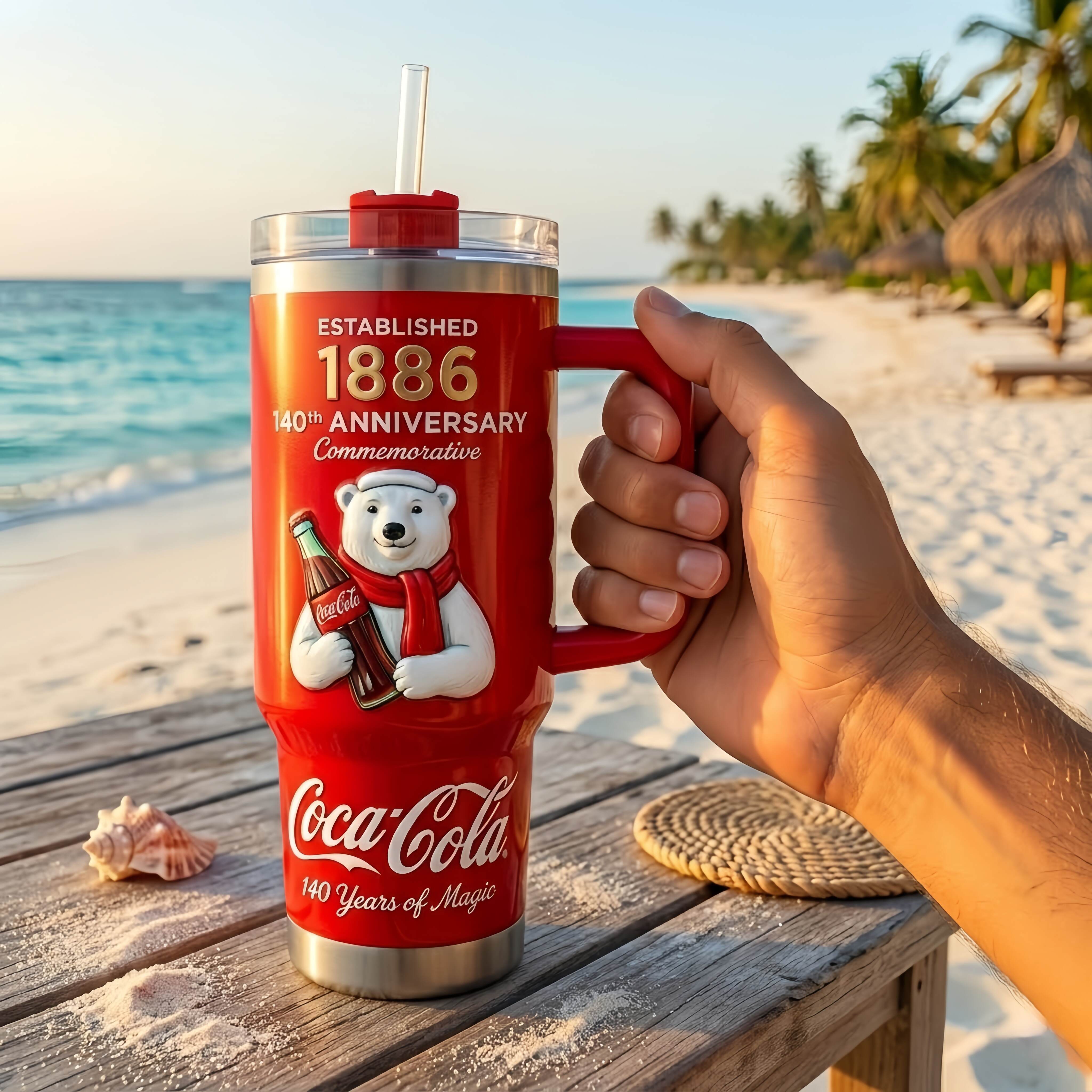 Coca-Cola 140th Anniversary Commemorative Tumbler