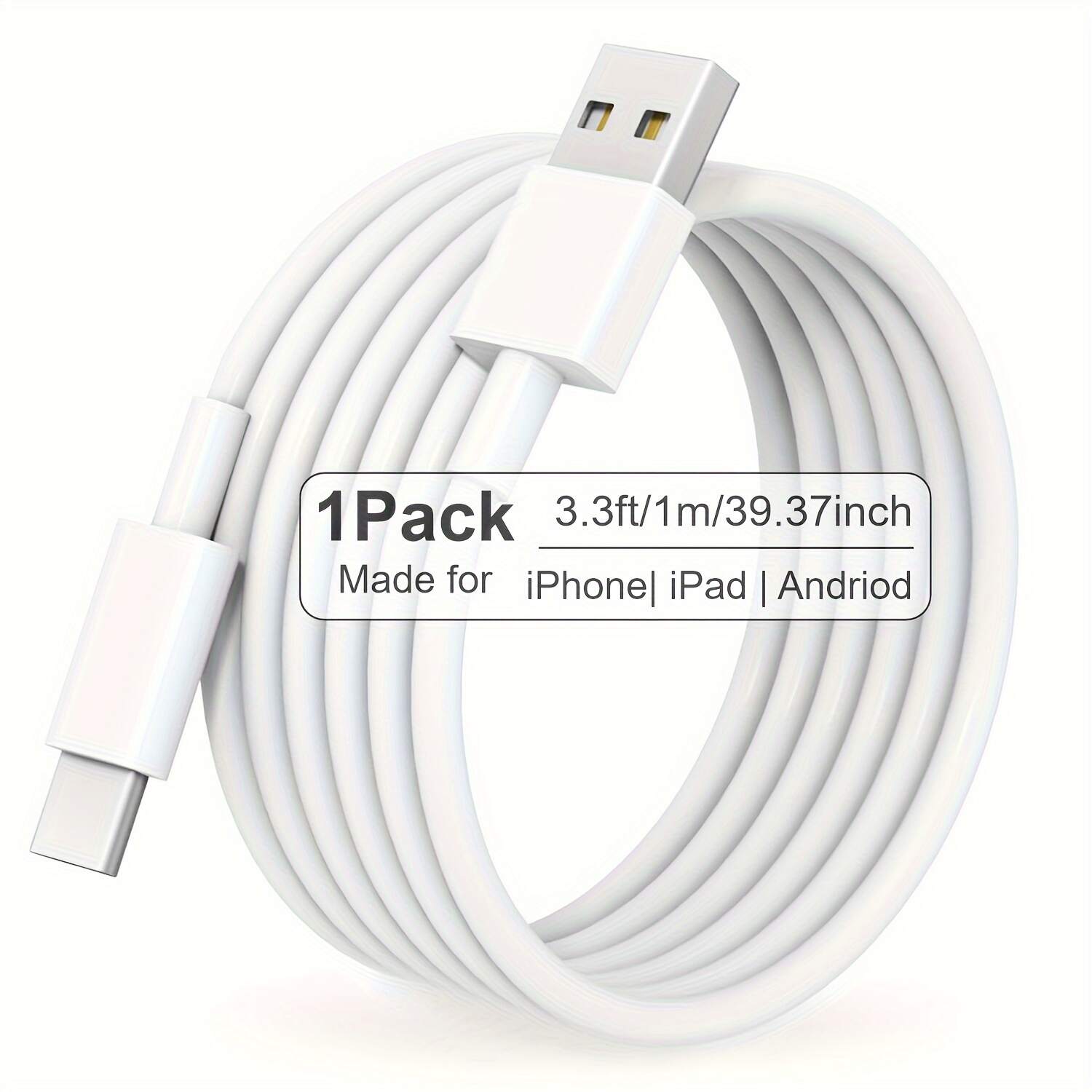 Car Charger for iPhone 16 15 Carplay Cable, 2pcs/1pc [3FT+6FT] USB A to USB C Charging Cord for iPhone 16 15/Plus/Pro Max, for iPad Pro 12.9/11, Air 6th/5th/4th Gen, Mini 6th Gen, Samsung, Google, LG and More