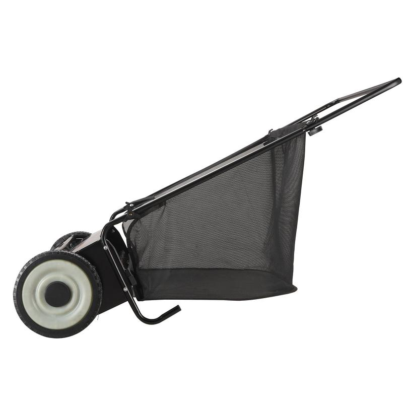 【Flash Sale】Push Lawn Sweeper, TikTokShopBlackFriday, 26 Inch Leaf & Grass Collector, Strong Rubber Wheels & Heavy Duty Thickened Steel Durable to Use with Large Capacity 7 ft³ Mesh Collection Bag, 4 Spinning Brushes