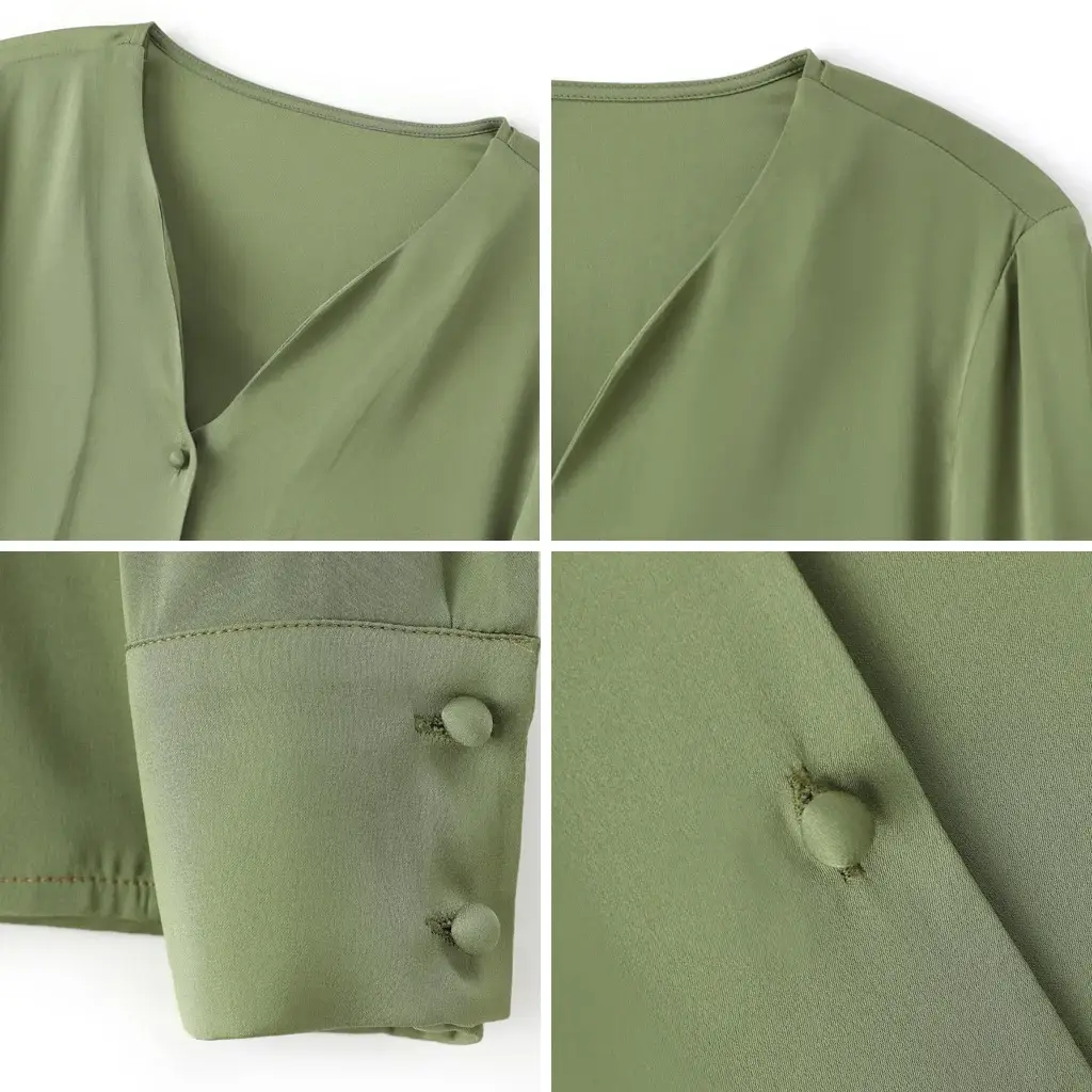 Elegant Silk Shirt with Fashionable Long Sleeves