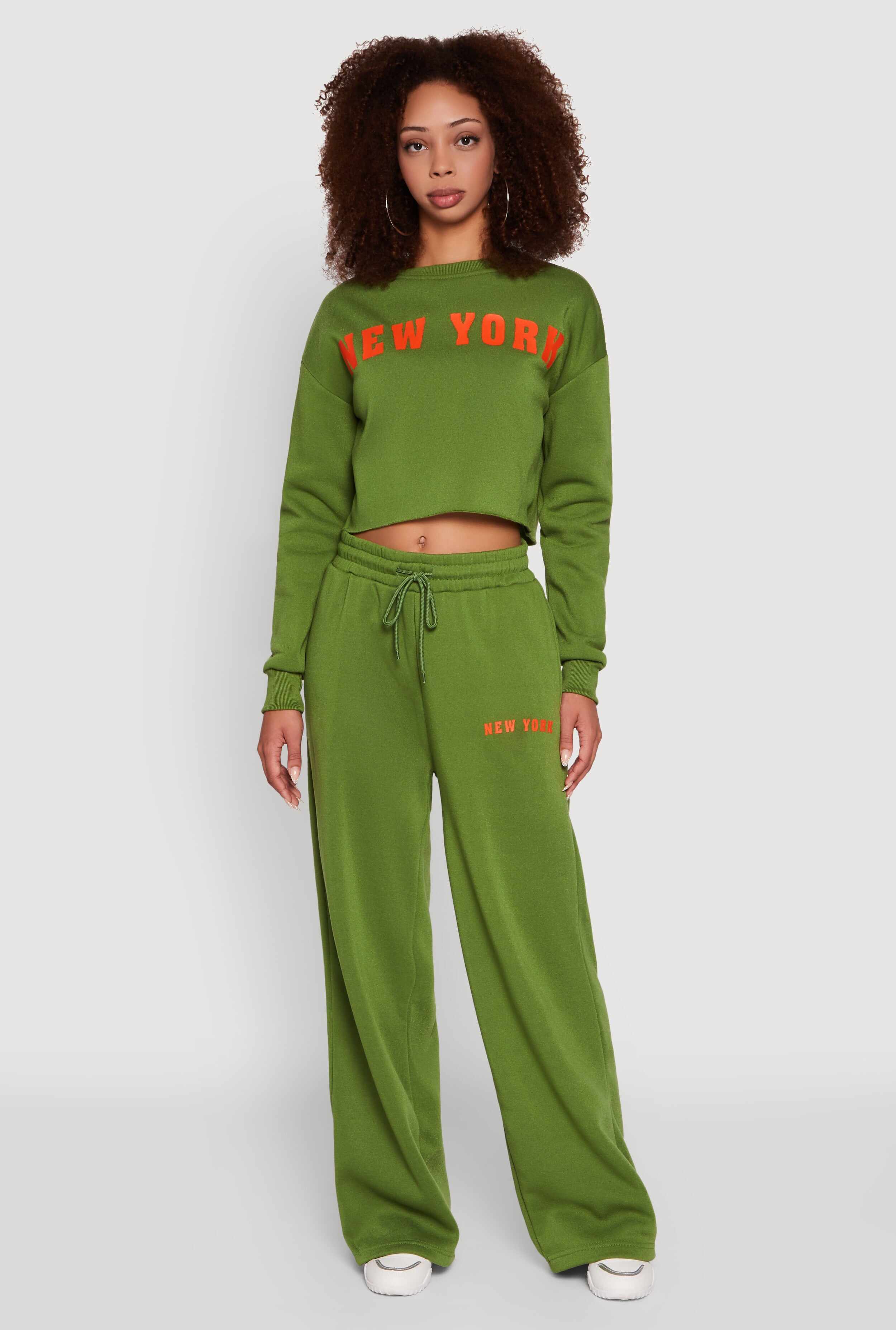 New York Graphic Cropped Sweatshirt