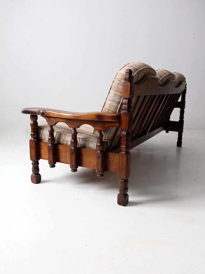 vintage lodge style rustic couch