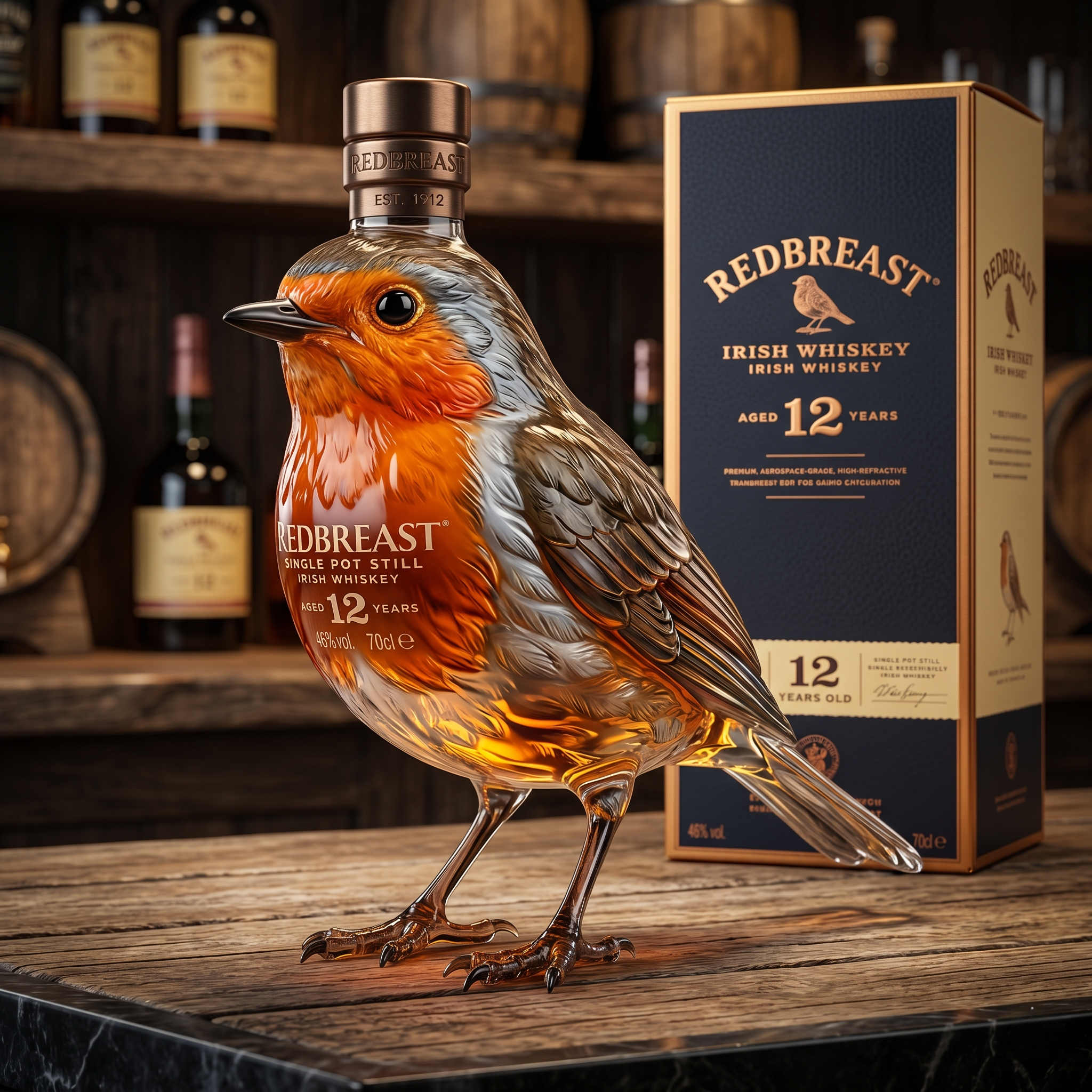Redbreast 3D Irish Whiskey Bottle