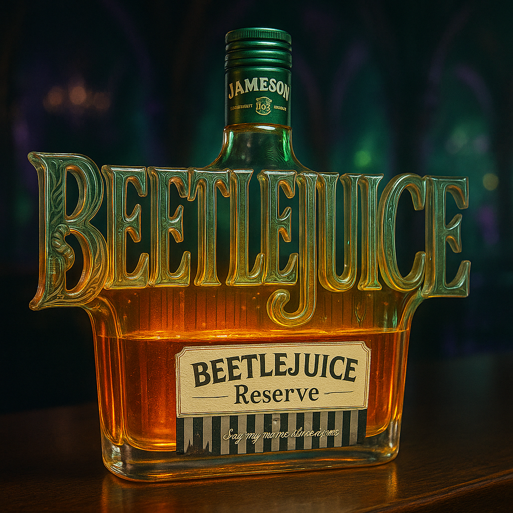 Beetlejuice Whiskey Bottle