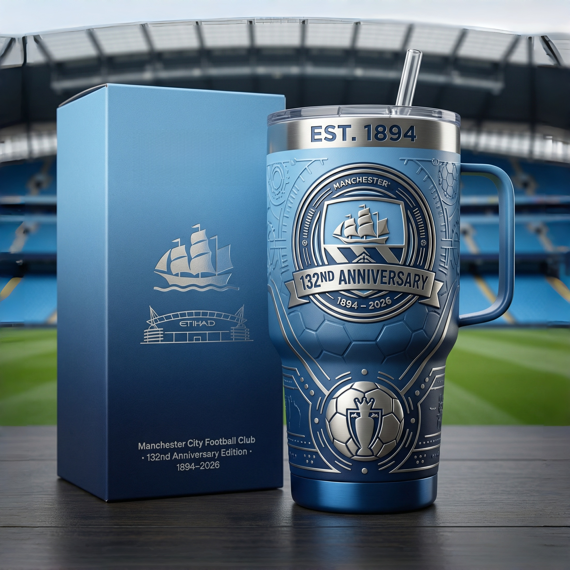 Manchester City F.C132nd Anniversary Tumbler
