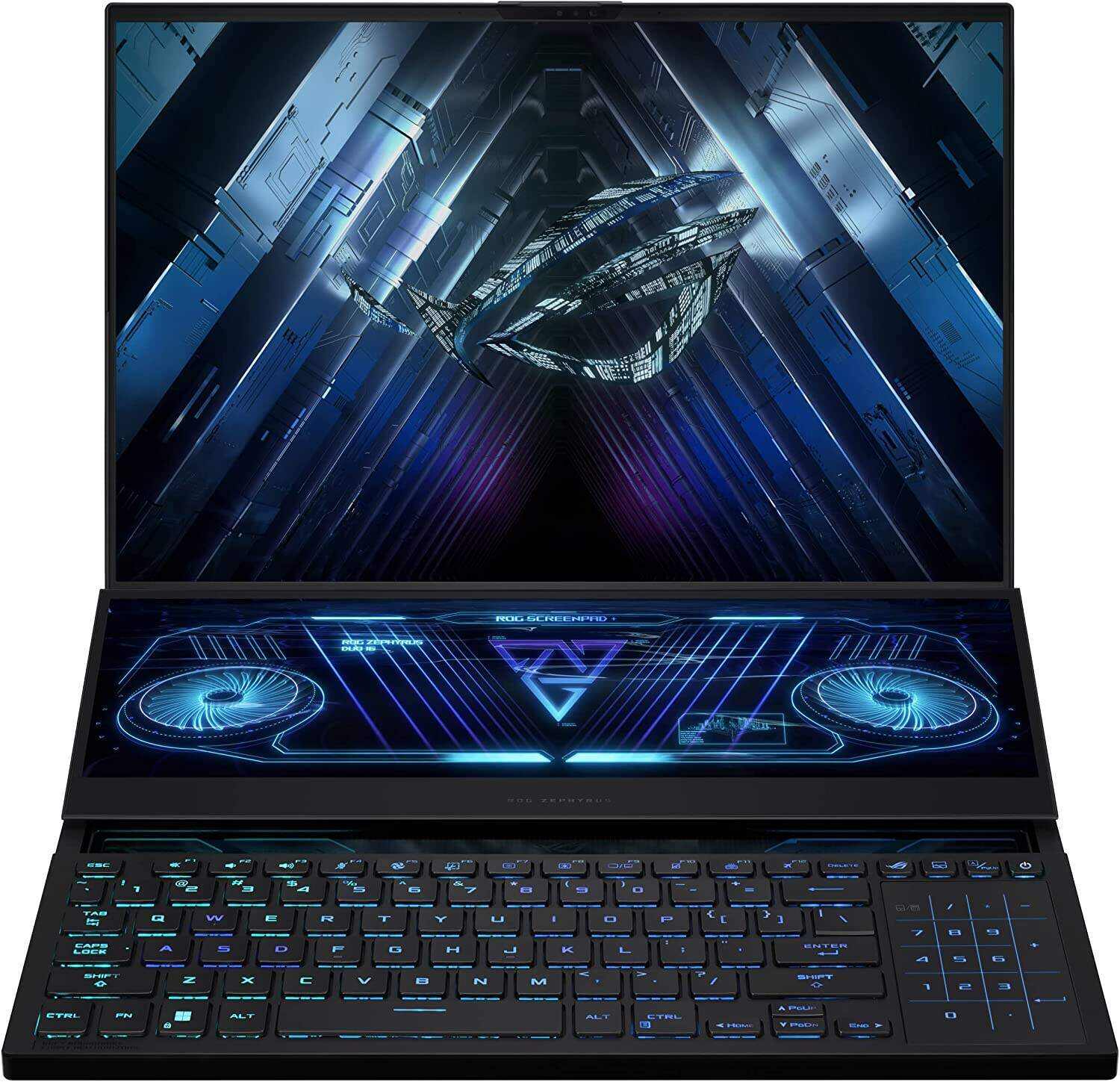 ROG Zephyrus Duo 16 (2022) Gaming Laptop, 16” Mini LED 240Hz/3ms, QHD 16:10 Display, 100% DCI-P3, NVIDIA GeForce RTX 4080, AMD Ryzen 9 7945HX, 32GB DDR5, 1TB SSD, Windows 11 Pro, GX650PZ-XS96