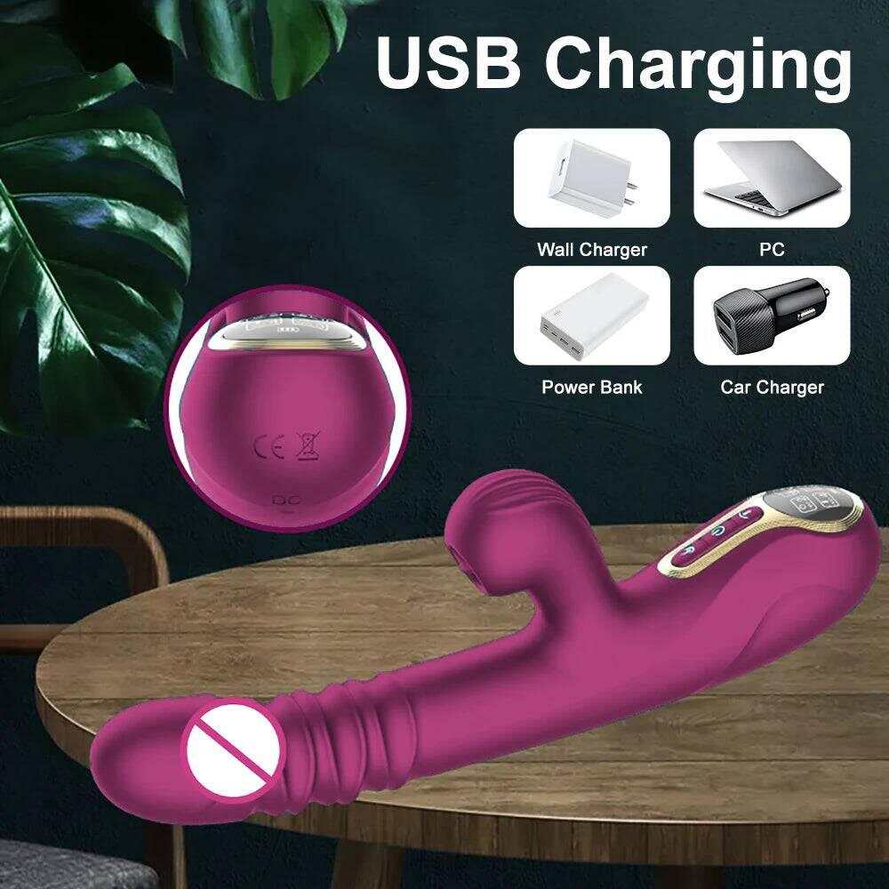 PASSION PULSE Rabbit Pushing Vibrator: Clit Sucker & G-Spot Stimulator
