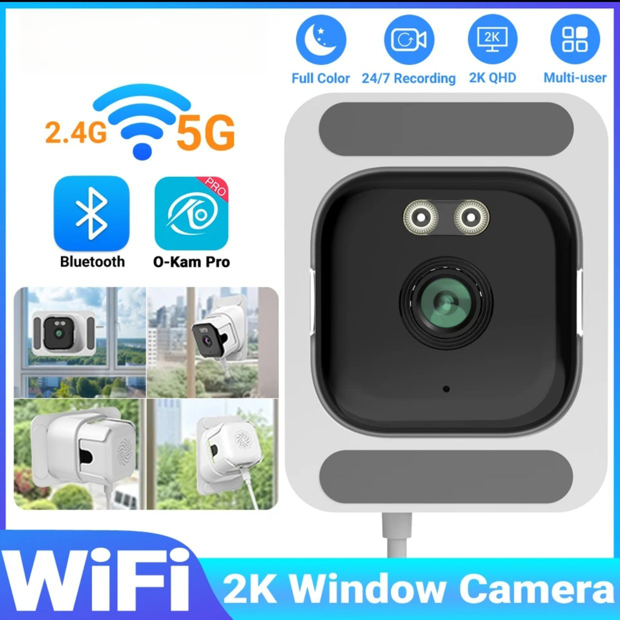 🔥 Hot Sale 69% OFF✨🎁 2K Dual-Band WiFi Window Security Camera with Bluetooth