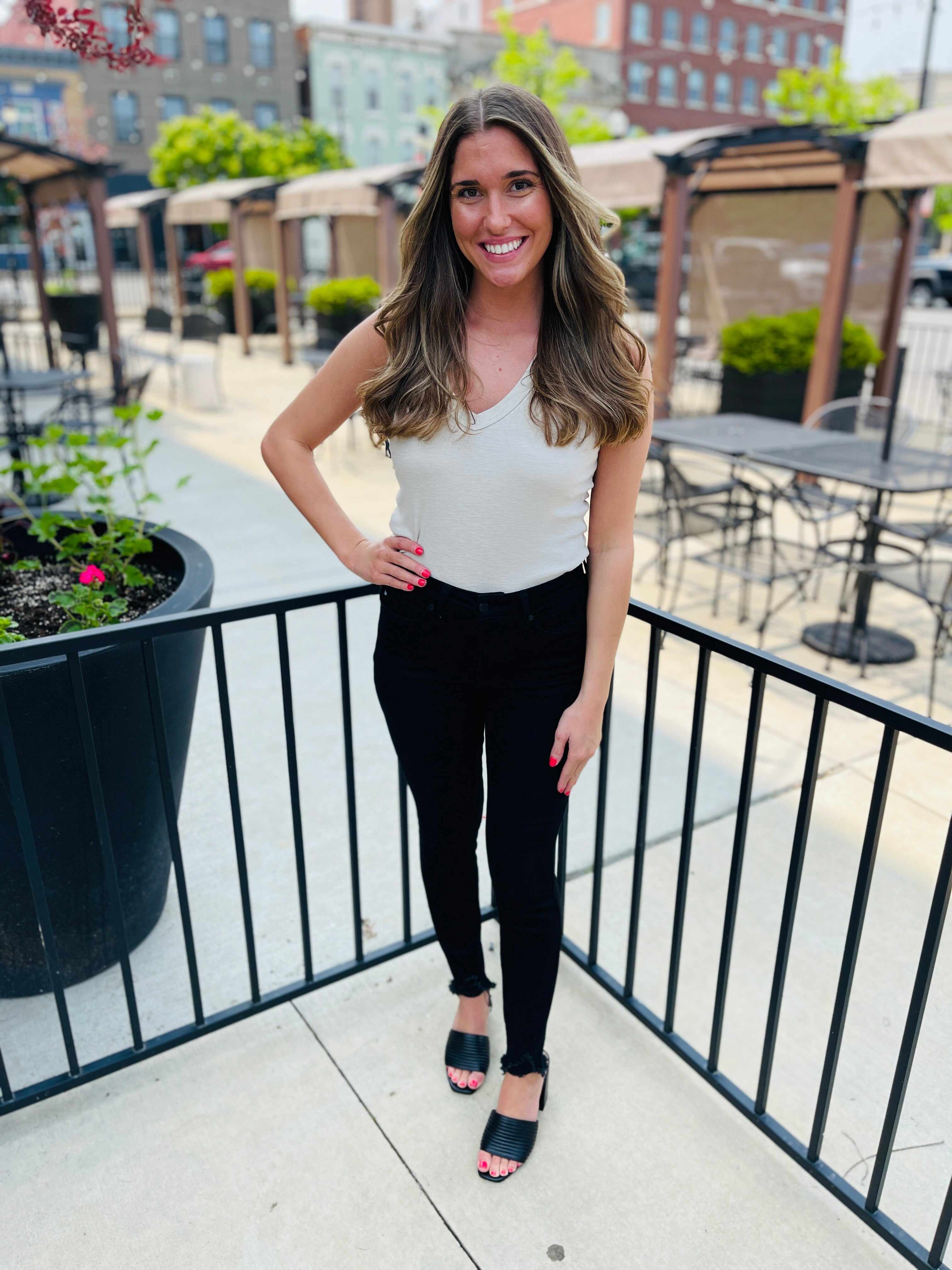 MARKDOWNS! Tummy Control Black Skinny Jeans in Reg/Curvy Fifth Restock!
