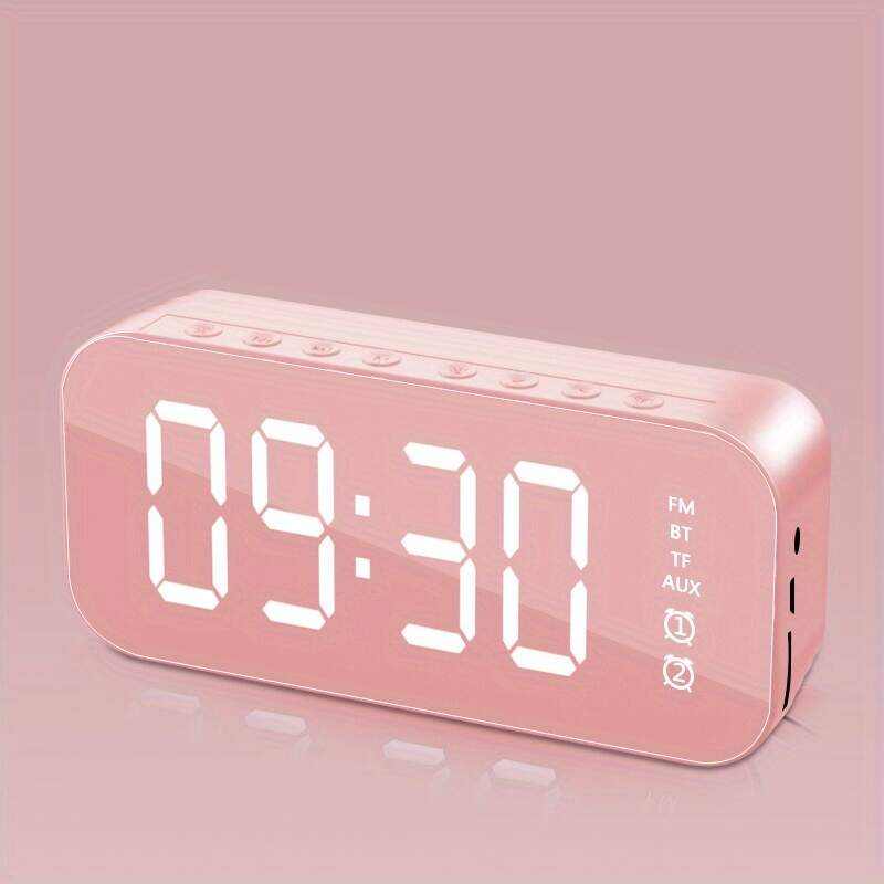 5.0 Burst Wireless Speakers 47244.09inch/Ah New Mini Home Small Mirror Sound Remote Alarm Clock Smart Speakers