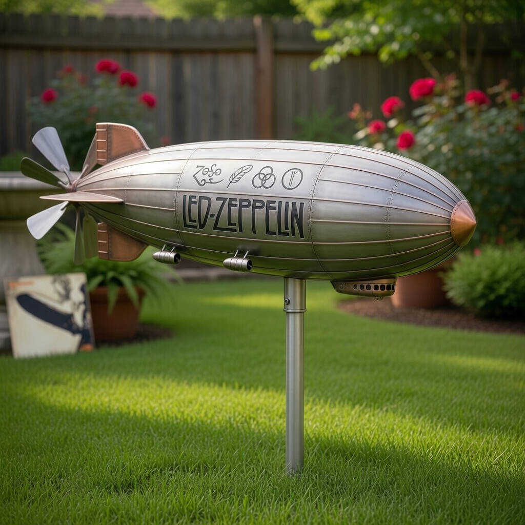 Led Zeppelin Blimp Garden Wind Spinner