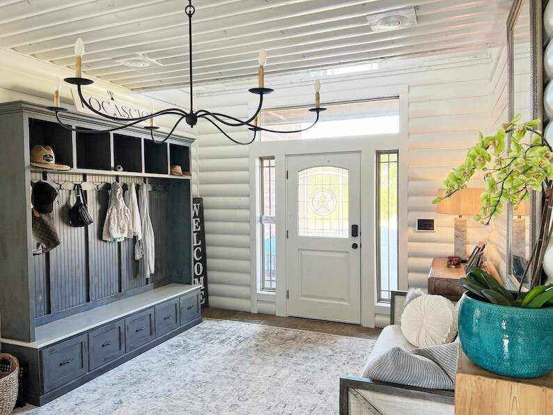 GEORGIA 5-section Mudroom locker bench with storage