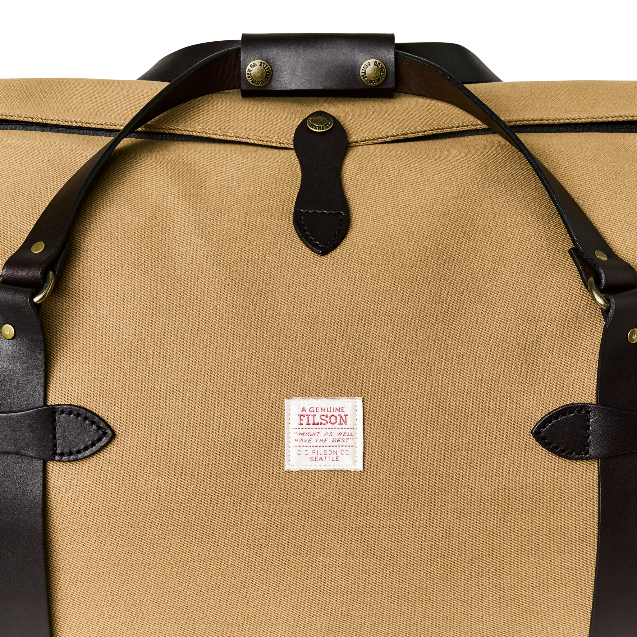 Large Rugged Twill Duffle Bag - Tan