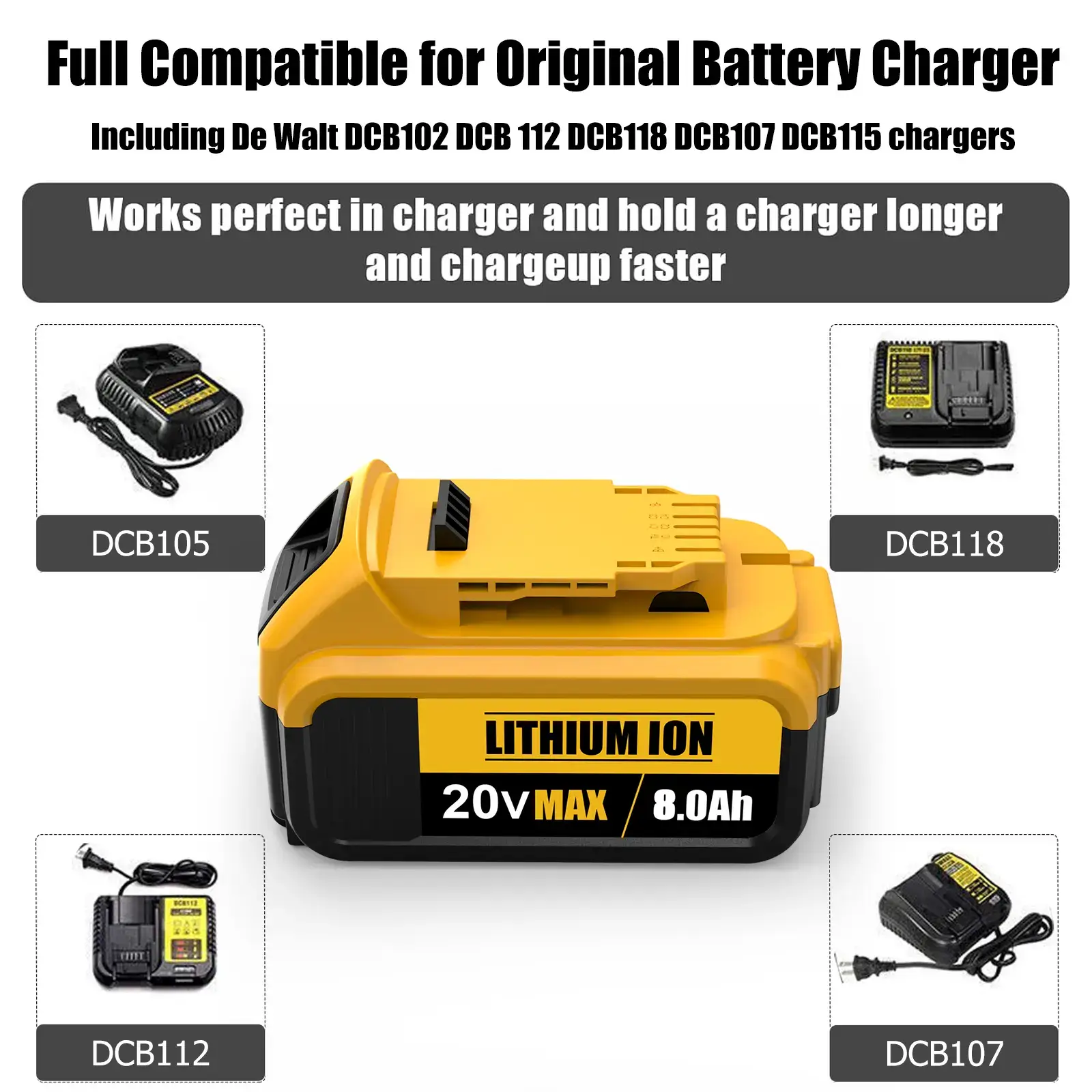 8.0Ah Lithium Battery for 20V