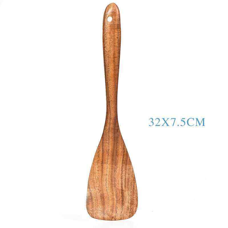 Eco-Friendly Teak Wood Kitchen Spoon Set