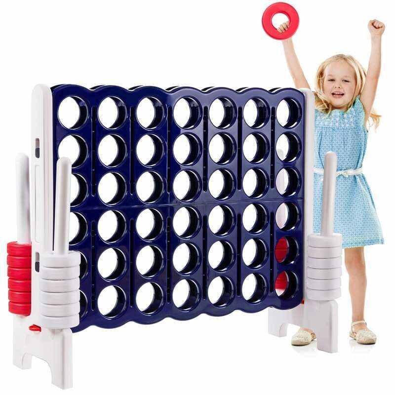 Jumbo 4-to-Score 4-in-A-Row Giant Game Set for Kids Adults
