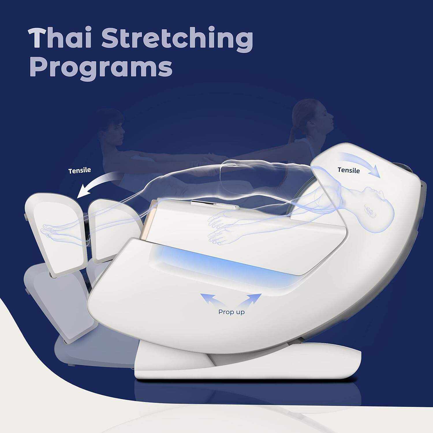 iBooMas Zero Gravity Massage Chair,2023 Massage Chair Full Body Ozone with Back and Calf Heating,Auto Leg Extension,APP Control,SL Track,Thai Stretch,Foot Rollers,Airbags,Bluetooth,R8606(Blue)
