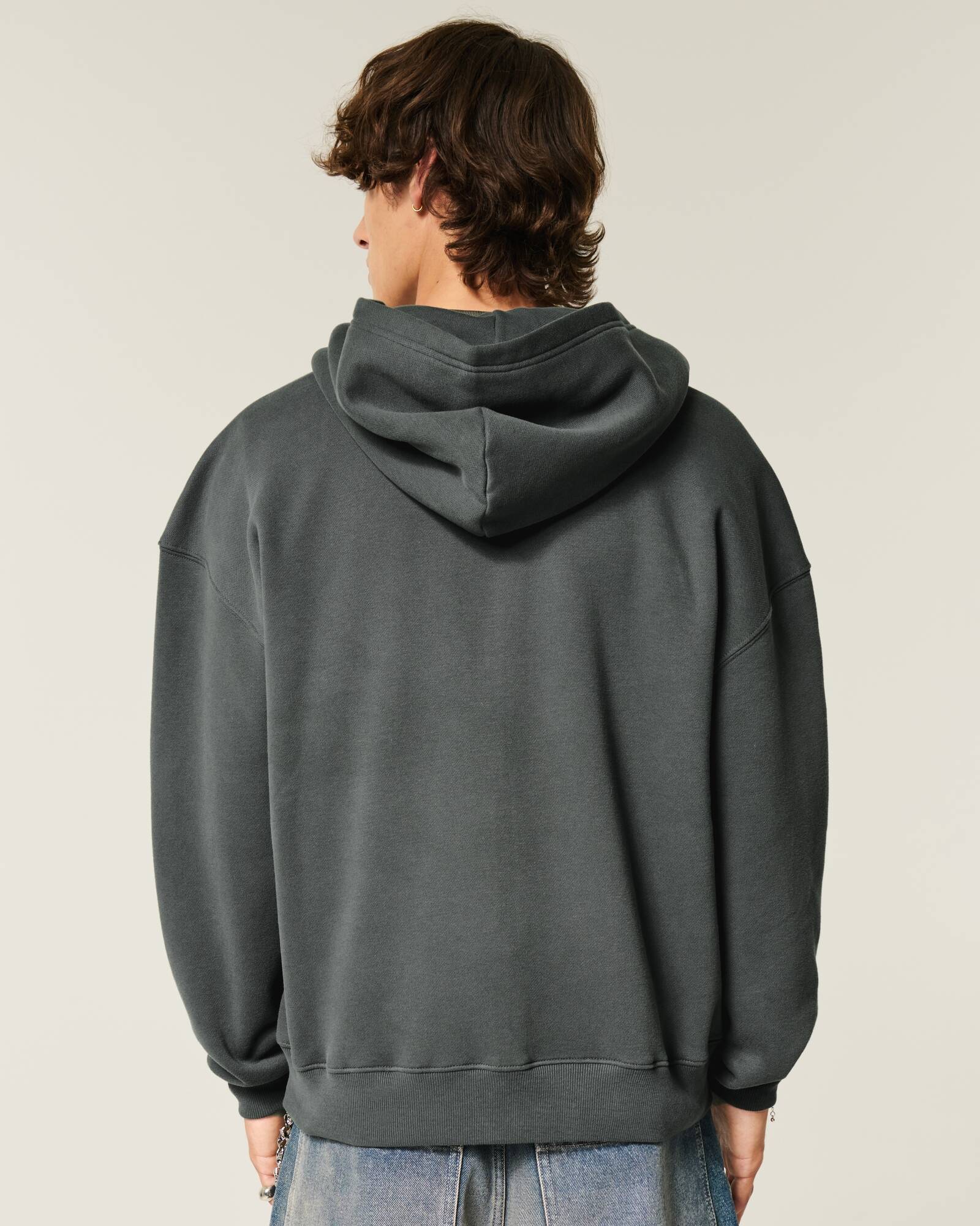 Boxy Camo Zip-Up Hoodie