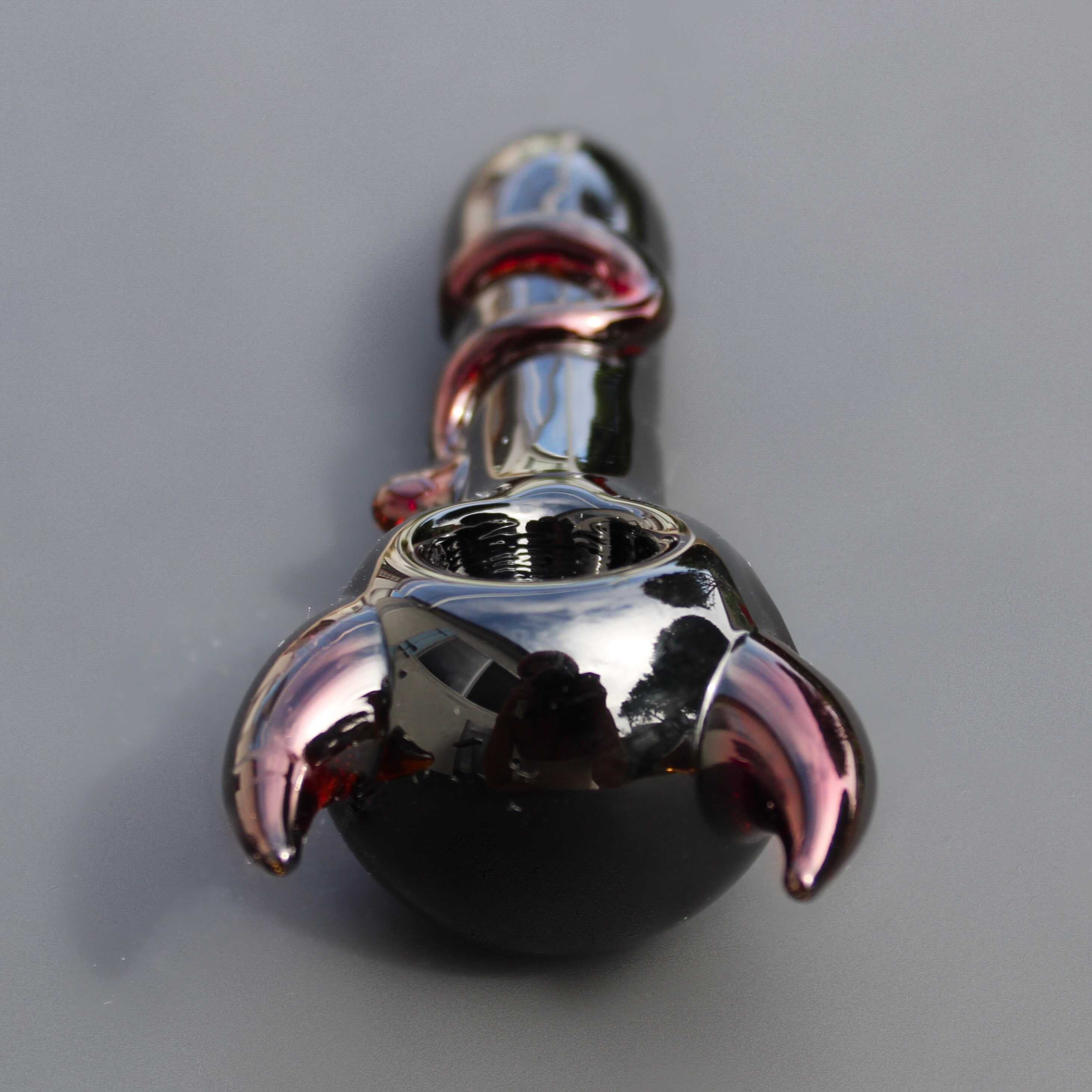 😈Red Devil Glass Pipe Unique Handmade