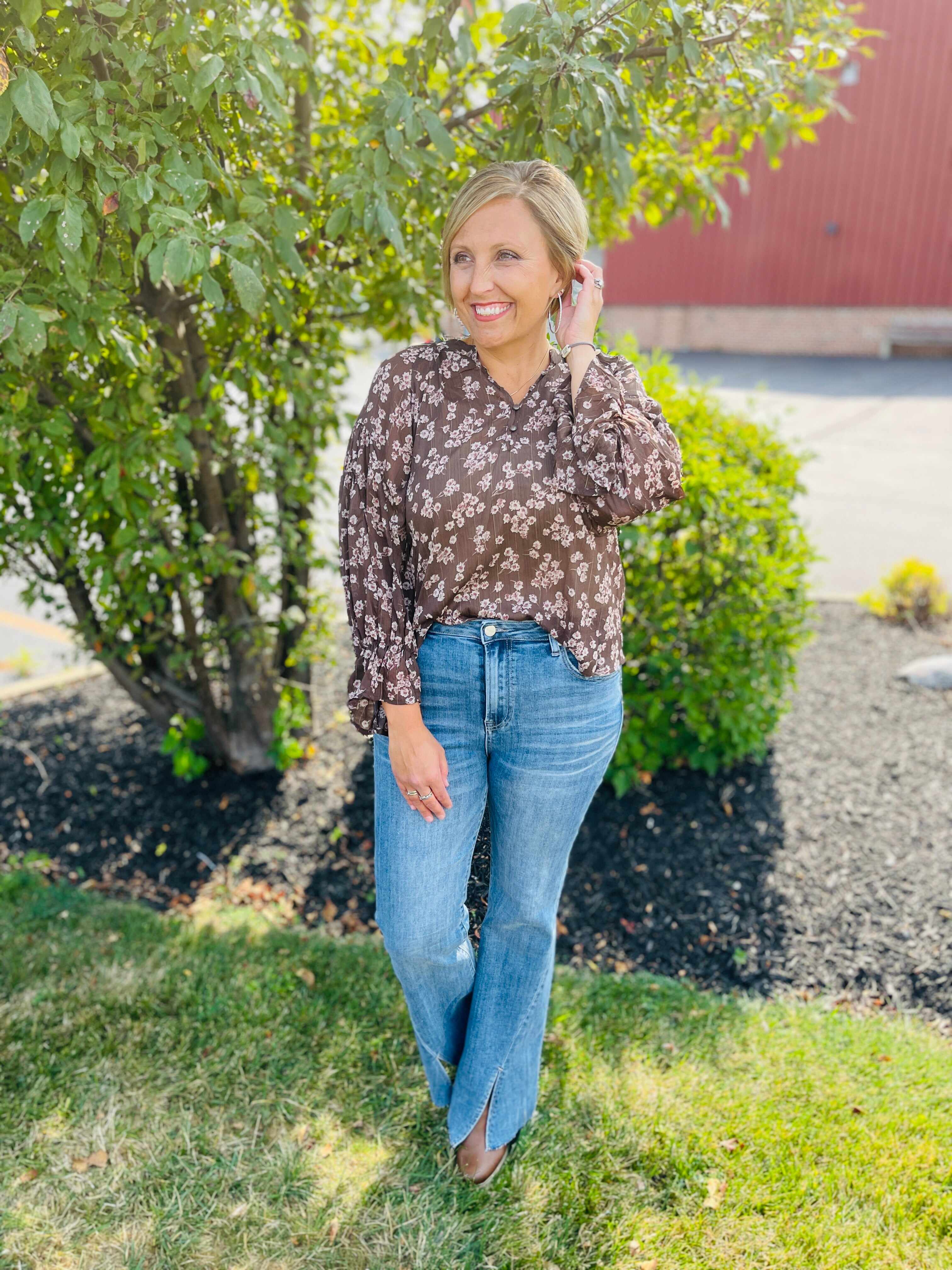 Risen Plus/Reg Hi-Rise Twist And Shout Your Love Flare Jeans