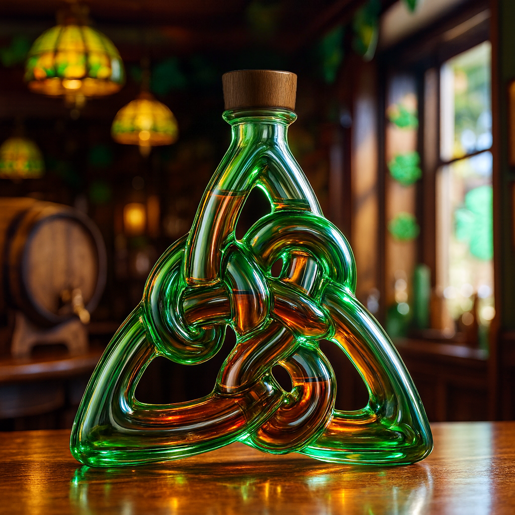 🍀Celtic Triquetra Limited Edition Whiskey Bottle