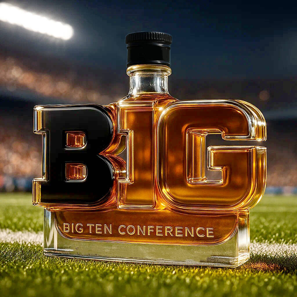 Big 10 Conference LOGO Limited Edition Whiskey Bottle
