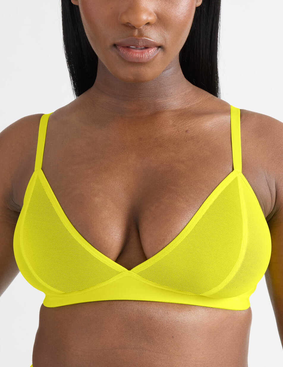 Mesh Deep V Bra