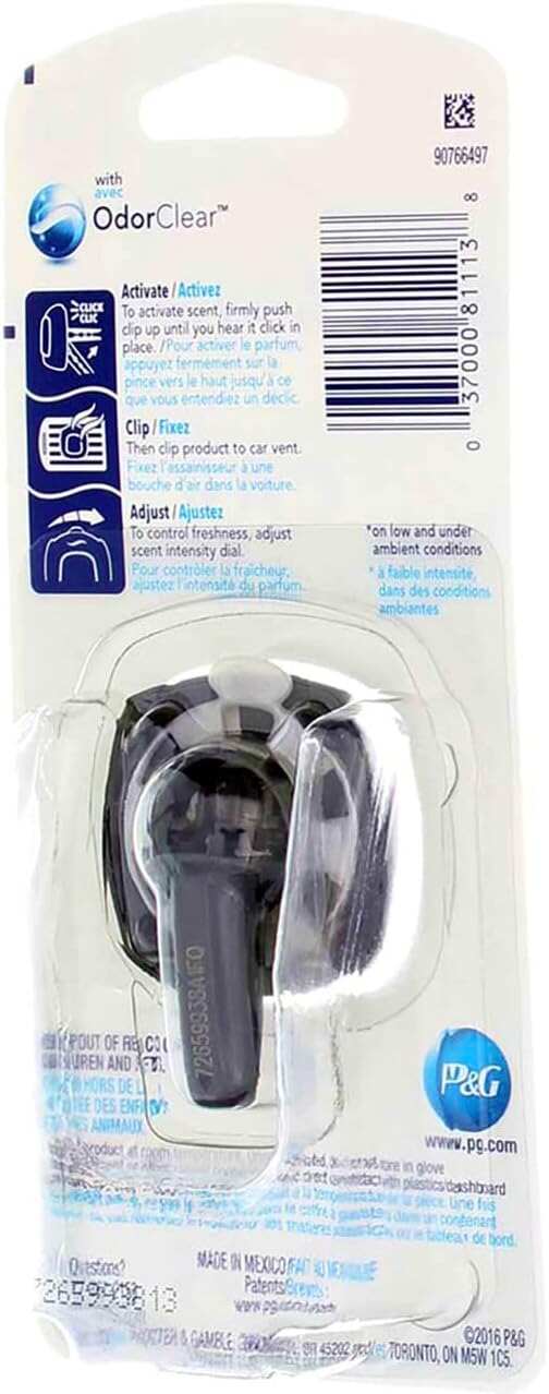 Febreze Car Air Fresheners, New Car Scent, Odor Eliminator for Strong Odors Car Vent Clips (2 Count)
