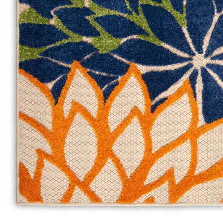 Miraloma Green/Red/Orange Indoor/Outdoor Rug
