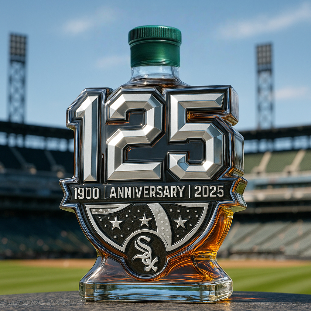 Chicago White Sox 125th Anniversary Whiskey Bottle
