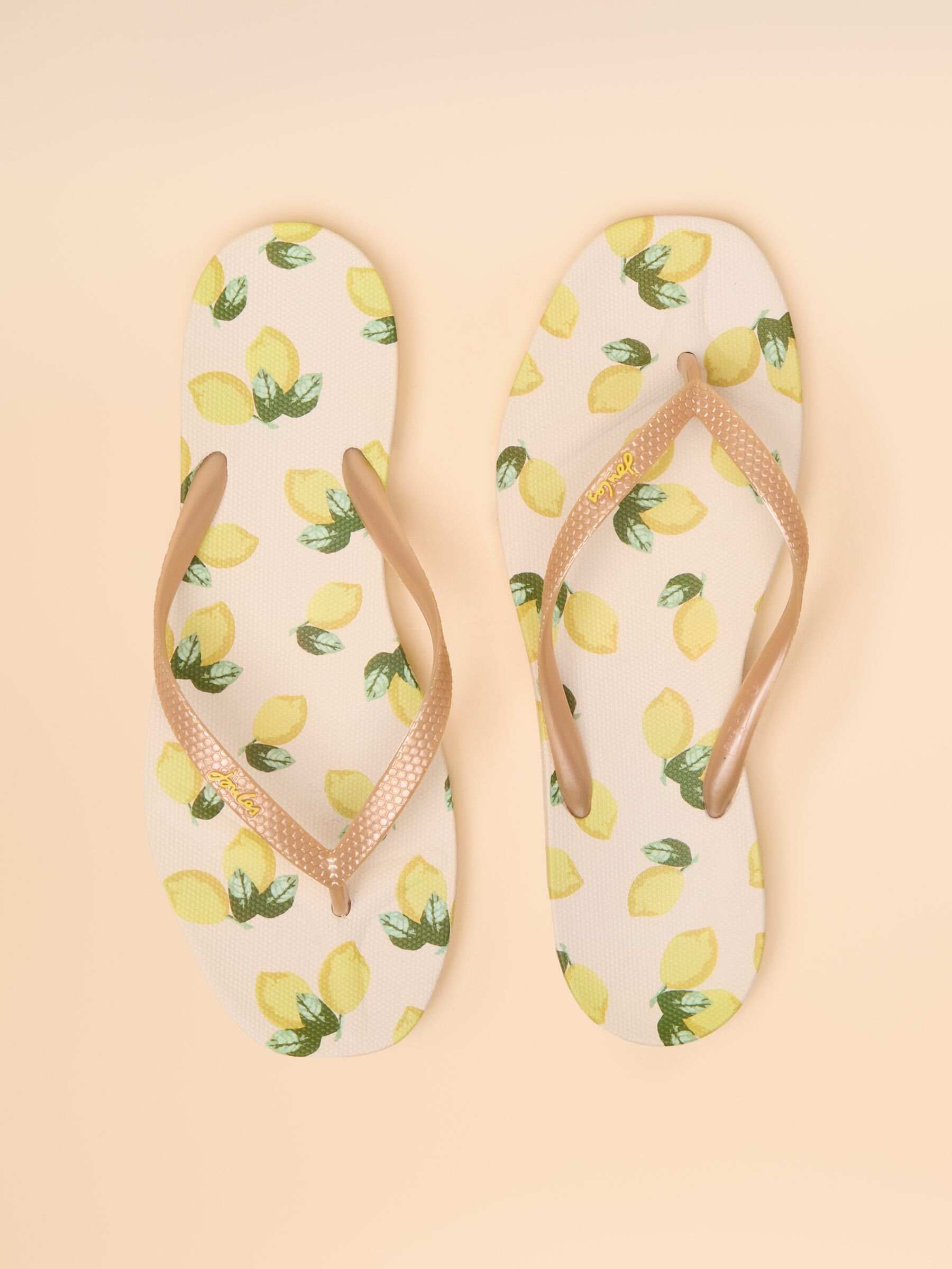 Sunvale Navy Tile Print Flip Flops