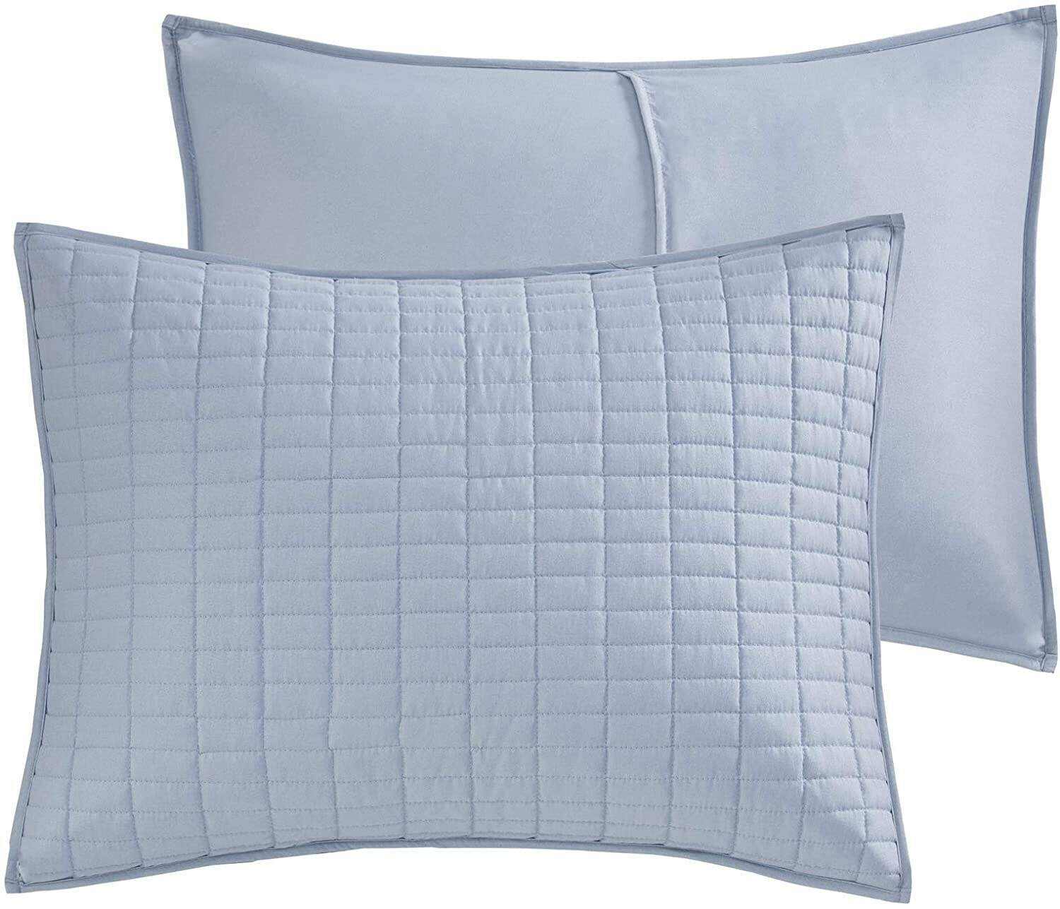 Comfort Spaces Kienna Quilt Set - Luxury Double Sided Stitching Design All Season Lightweight Coverlet Bedspread Bedding Matching Shams 3 Piece