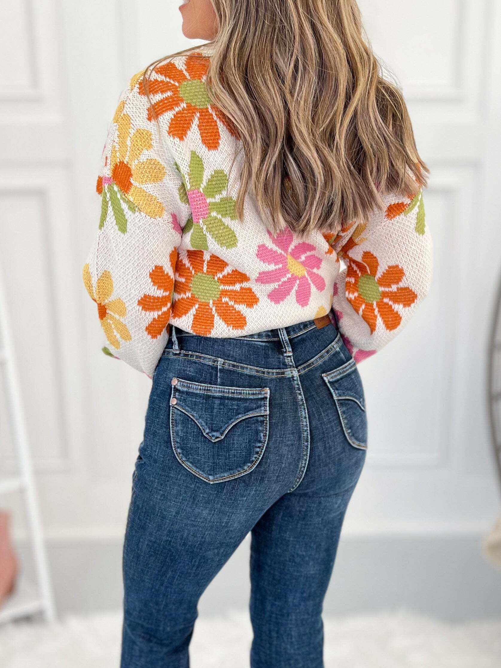 Days Of Our Lives - Christmas Tummy Control Flare Jeans- Final Sale