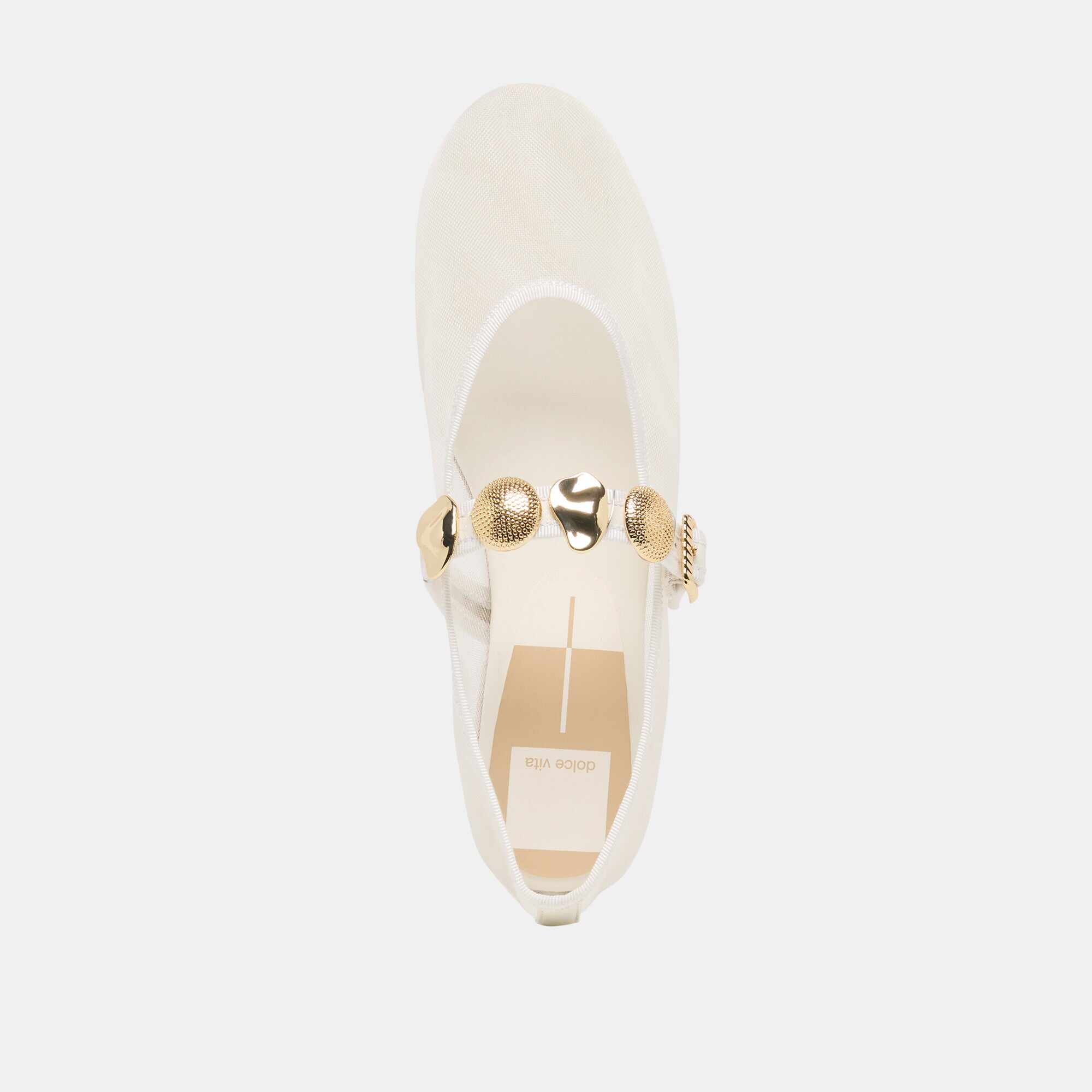 RELAN MESH BALLET FLATS WHITE MESH