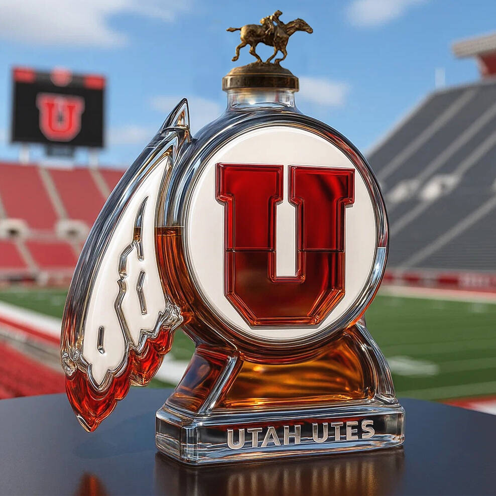 Utah Utes Whiskey Bottle