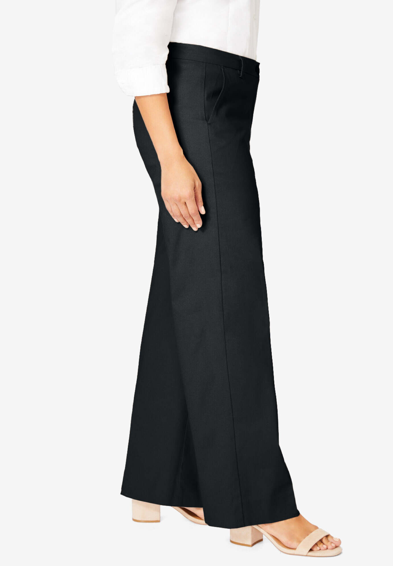 Stretch CottonChino Wide-Leg Trouser