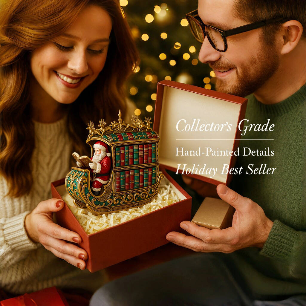 Santa's Bookshelf Ornament
