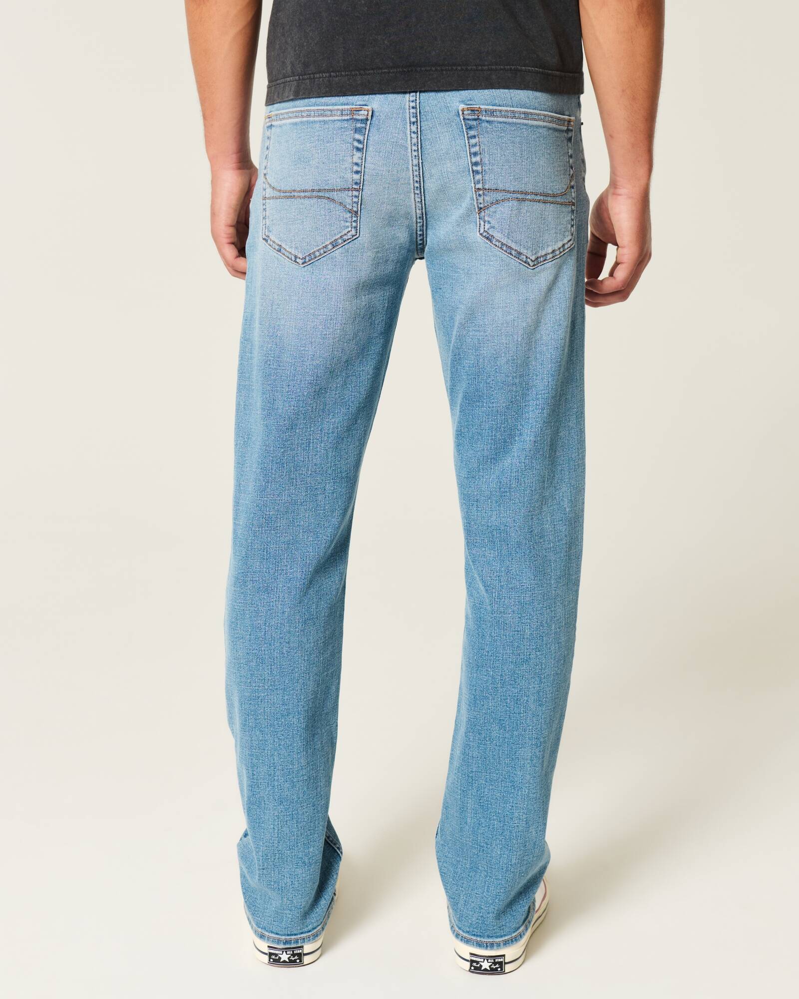 Black No Fade Slim Straight Jeans
