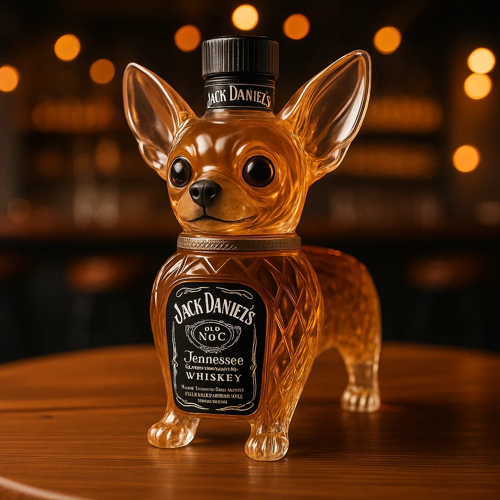 Chihuahua Whiskey Bottle
