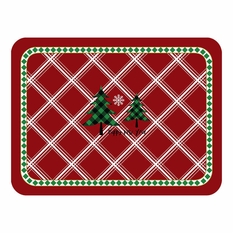 Faux Leather Christmas Heat Resistant Placemats (2 Pcs)