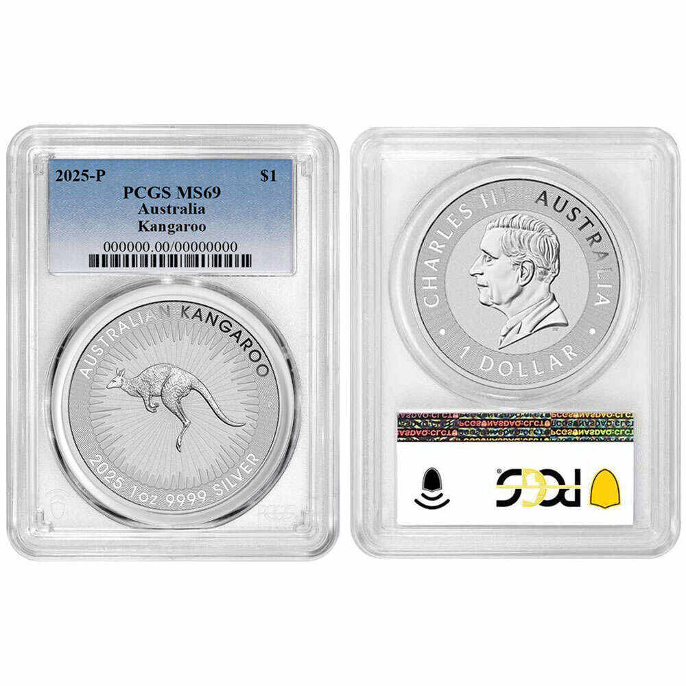 2025 Australian 1 oz Silver Kangaroo Coin PCGS MS69 - Limited-time release price