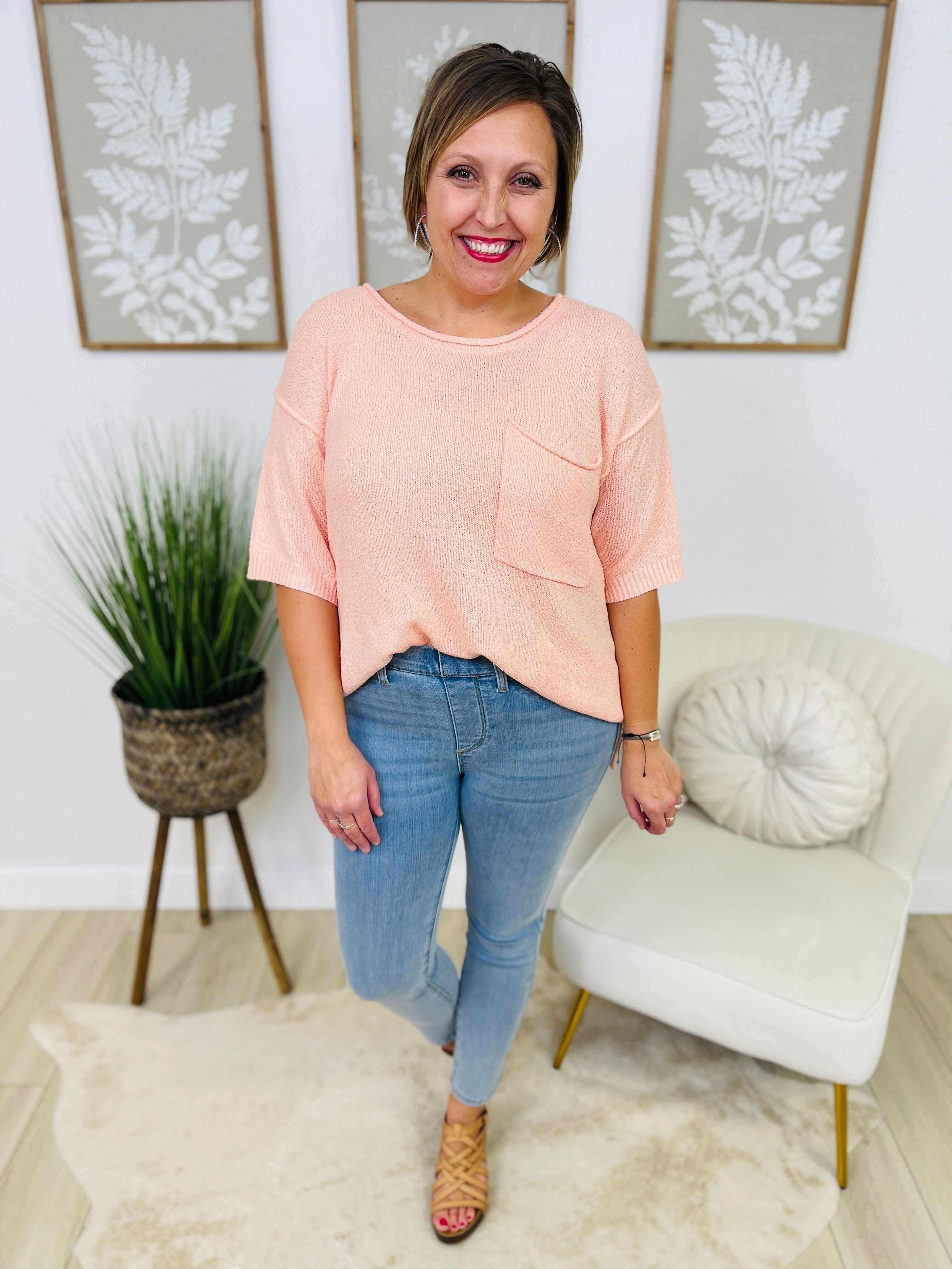Plus/Reg Pull Yourself Together Pull On Jeans