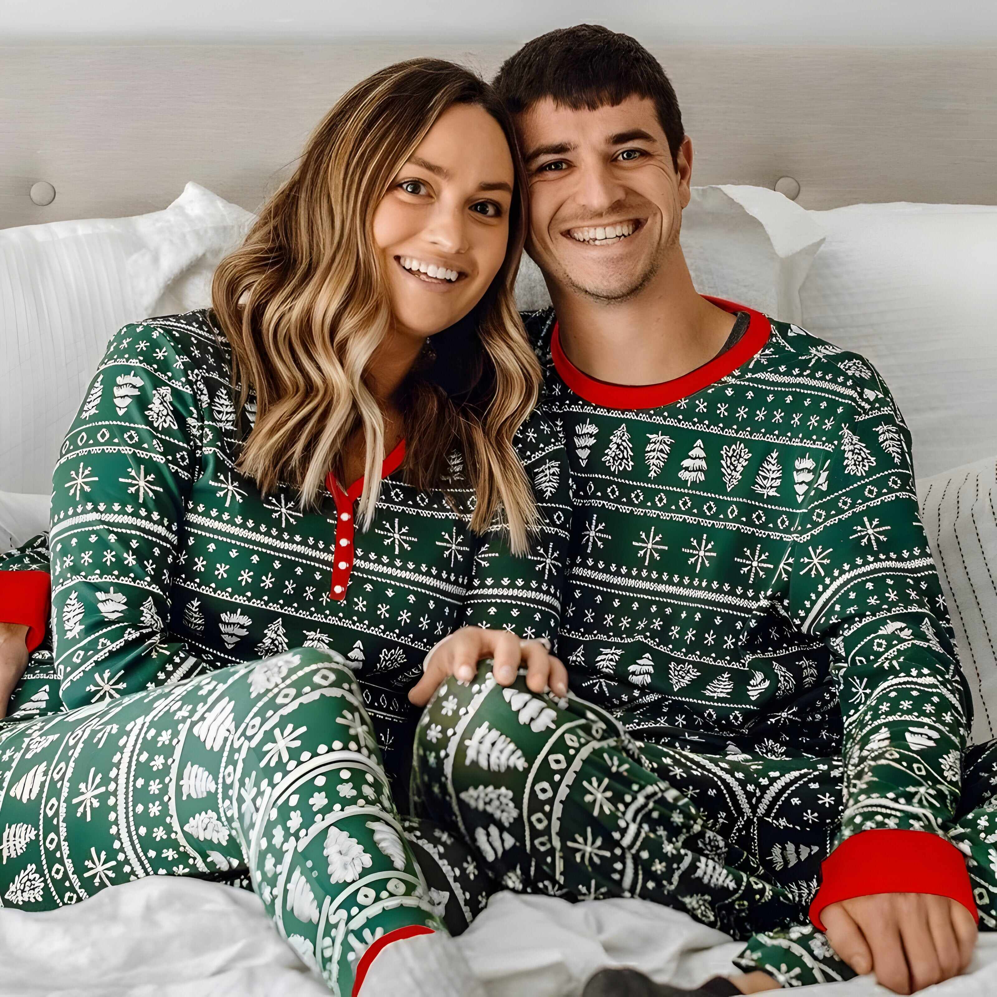 Mens Long Sleeve Matching Family Christmas Pajamas